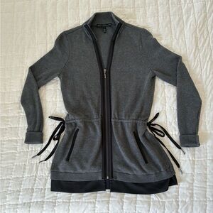 White House Black Market Charcoal Utility Sweater Jacket